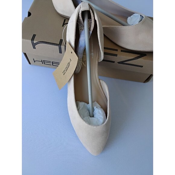 Women's Apricot Suede Flats – Comfy, Stylish, 2-in-1 Look (Slip-On) Size - Picture 5 of 8